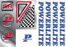 1978-83 Powerlite  old school BMX bicycle decal SET - SOLID DARK BLUE