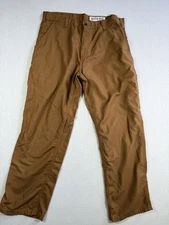 Carhartt Cintas Utility Work Pants 36/30 (36/29) Brown Dungaree Fit Pockets