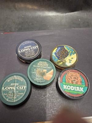 gold river chewing tobacco for sale 5 EMPTY. Vintage SKOAL , Kodiak; And Gold River Chewing Tobacco Cans