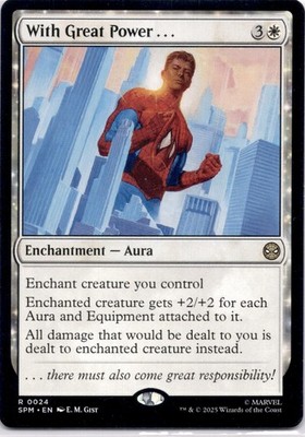 With Great Power . . . - SPM #24 Marvel's Spider-Man Magic: The Gathering NM