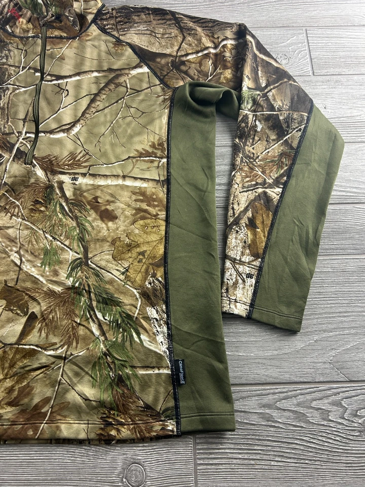 Scent Lok Size Large Realtree Camo Hunting Pullover Shirt Jacket 1/4 Zip - Image 2 of 4