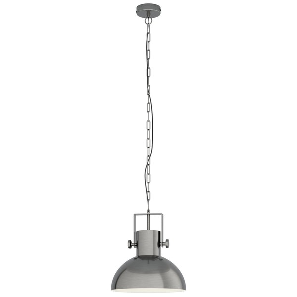 HäNgelampe Pendelleuchte Esstisch Stahl In Nickel-Antik, Creme E27 Fassung-image