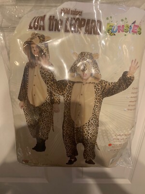 Child Pretty Leopard Costume - Medium (8-10 Years) With Jumpsuit, Headband & Tail