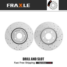 Front Drilled Brake Rotors for Acura ZDX 07-13 MDX 14-20 RLX 09-15 Honda Pilot