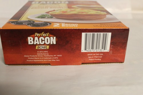 PERFECT BACON BOWL 2 BOWLS MICROWAVE OR OVEN MAKE BACON BOWLS DISHWASHER SAFE - Picture 2 of 5