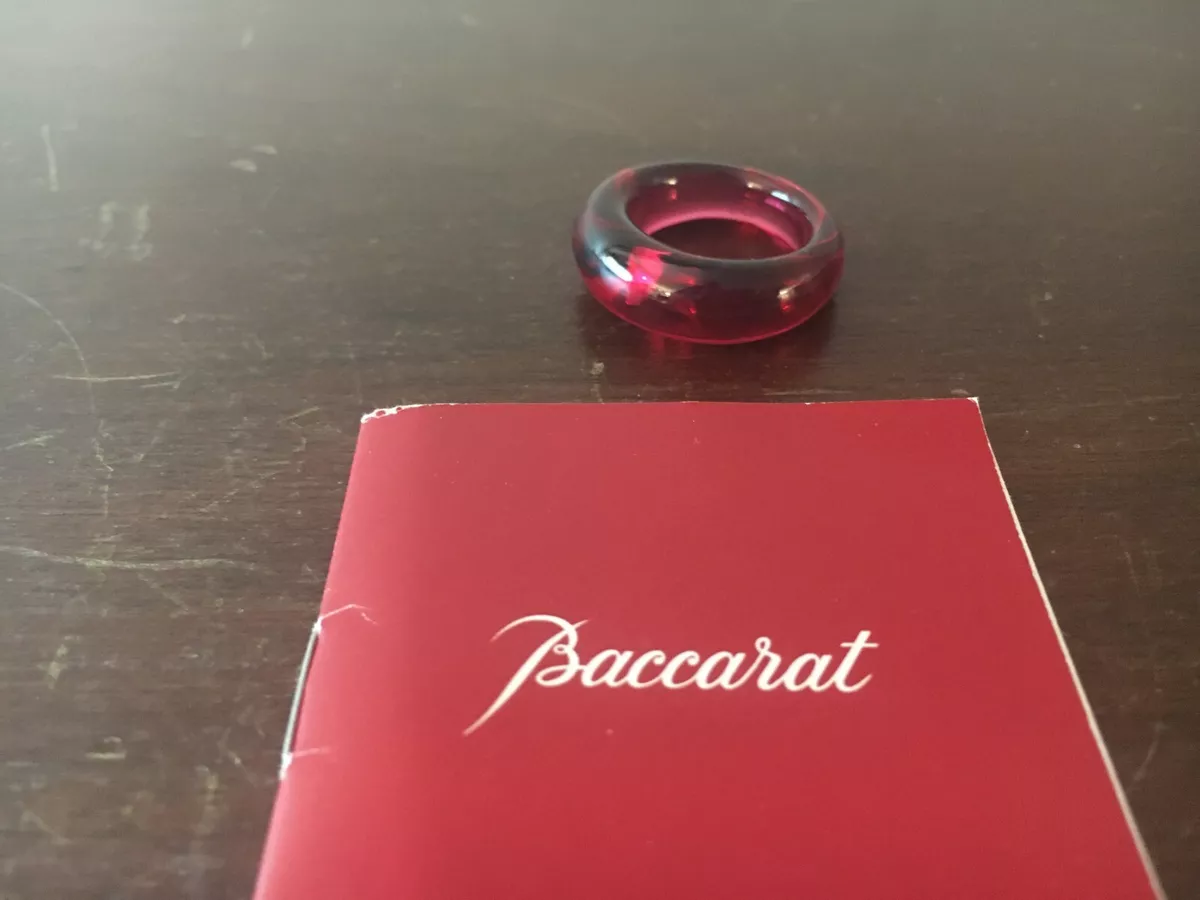 1 Ring Pink Crystal Of Baccarat Size 52