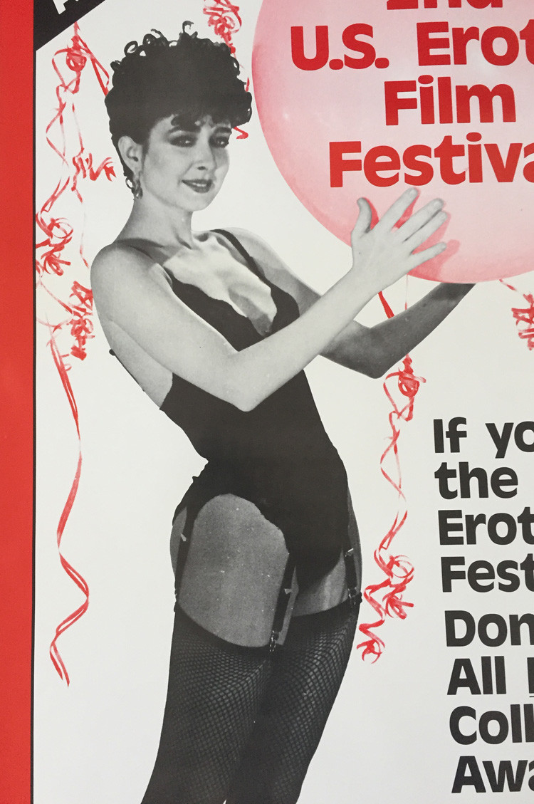 THE 2nd U.S. EROTIC FILM FESTIVAL POSTER 1 Sided RARE ORIGINAL