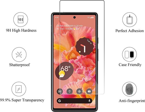 Film de protection d'écran en verre trempé premium pour Google Pixel 6 6A 6 Pro - Photo 11 sur 13