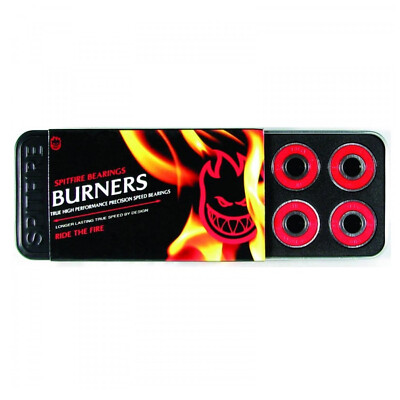 SPITFIRE Skateboard Wheels BURNER BEARINGS - Pack of 8 with Reusable Tin