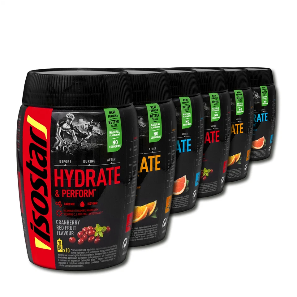 22.05€/kg - Isostar Hydrate & Perform Iso Drink Elektrolyten (6er Set 6 x 400g)