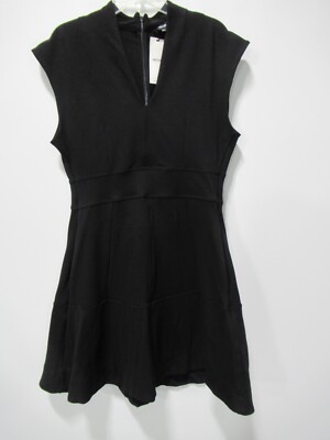 ME+EM Ponte Cap Sleeve Short Fit-and-Flare Dress in Black US Size 10  *New,Other* | eBay