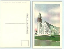 S03-3593, EGLISE ST-PASCAL-DE-MAIZERETS, QUEBEC, CANADA, 1930S POSTCARD