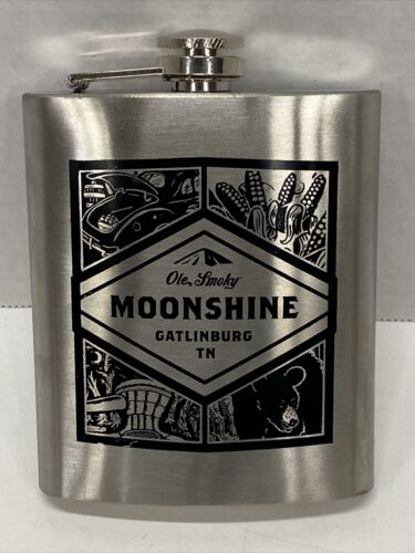 Tennessee Moonshine Whiskey All metal Flask Never Used - 第 1/3 張圖片
