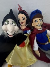 The Disney Store Snow White's Seven Dwarfs Mini Bean Bag Plush Prince Witch 3pc