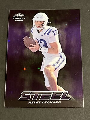 2023 Leaf Trinity Steel Stars And Dots Purple Riley Leonard 32/49 P0752