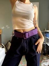 Vintage 70s Green and Purple Astor Belts made in germany