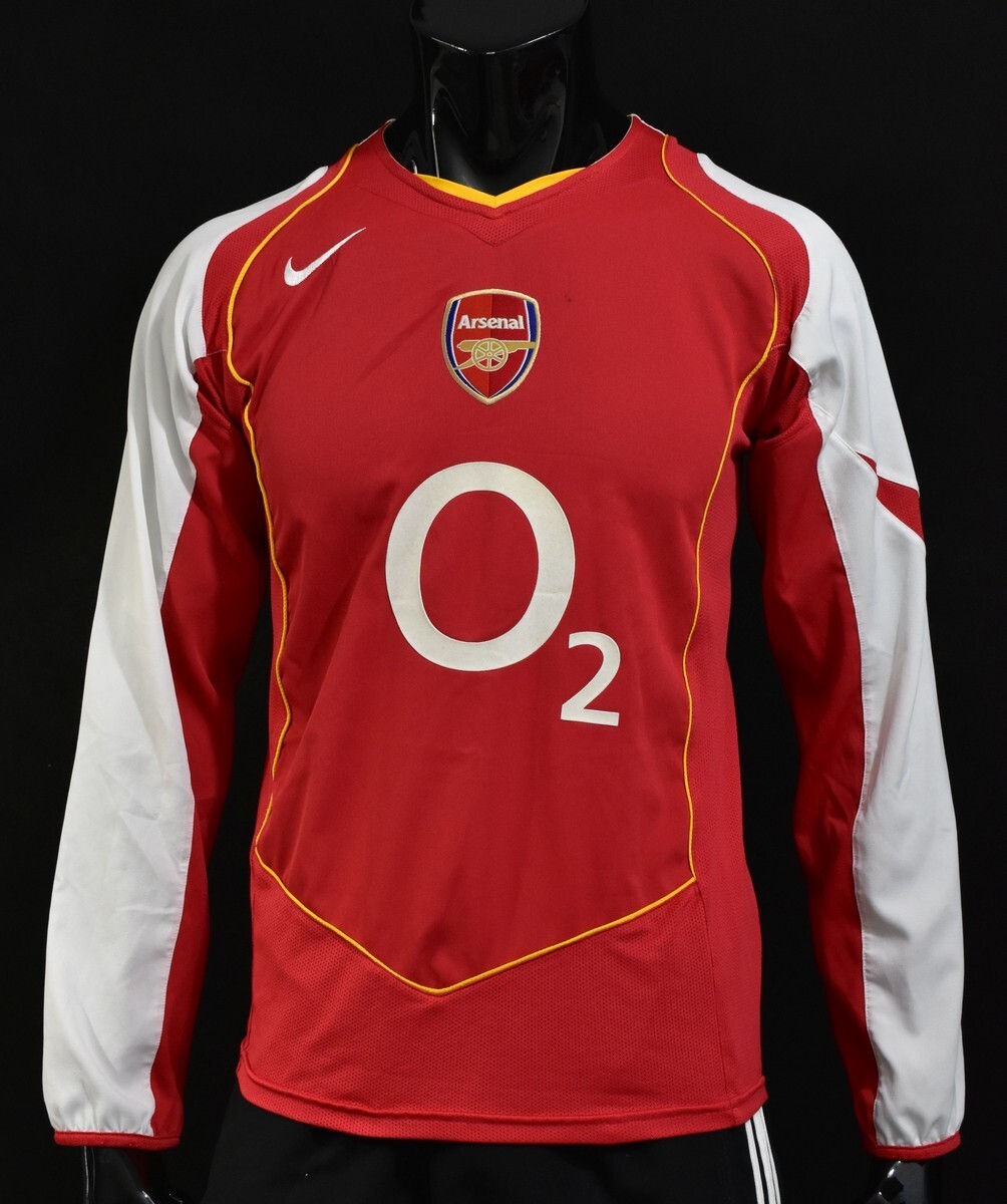 2004-05 Nike Arsenal FC GUNNERS London Home LS Shirt HENRY 14 SIZE
