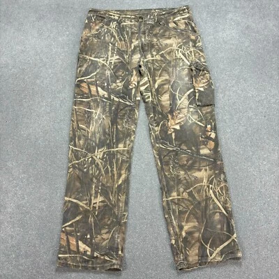 Pantalon Realtree adulte 36 x 32 marron menuisier camouflage toile pantalon v... - Photo 1/4