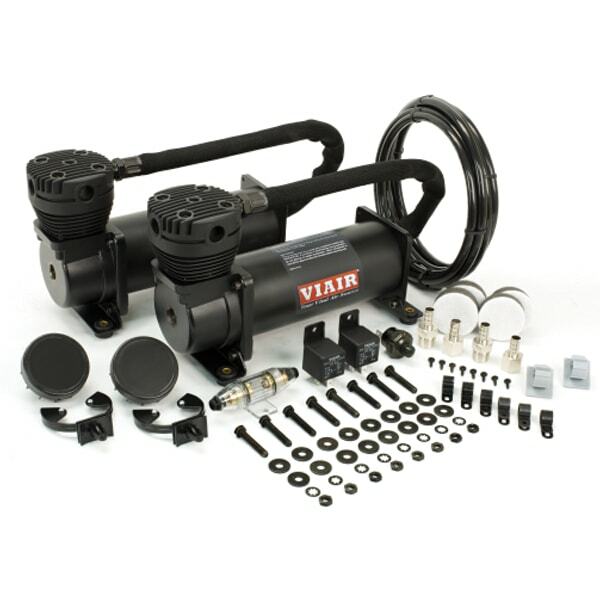 VIAIR Stealth Black 20020 Dual 444c Air Compressor 2.5g Tank On