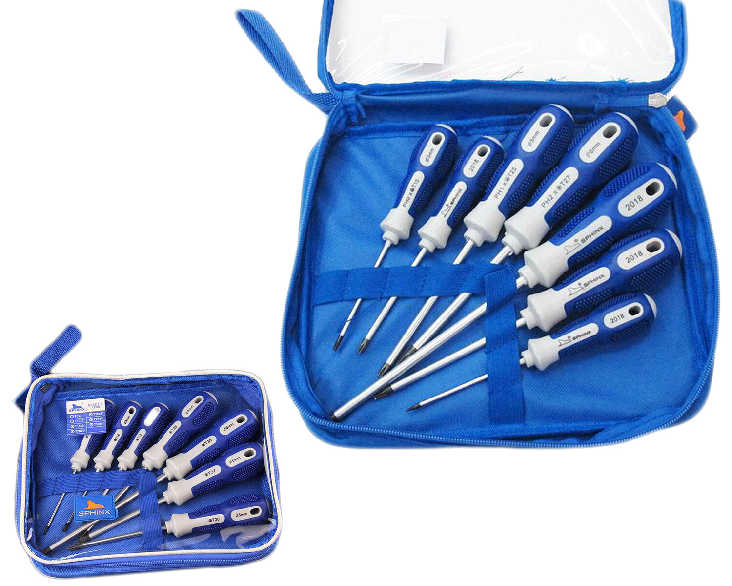 SET KIT 7 PZ CACCIAVITI A T TORX T6 T10 T15 T20...