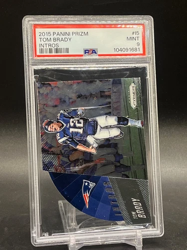 2015 Panini Prizm Tom Brady Intros Die Cut PSA 9 Mint Graded New England Patriot