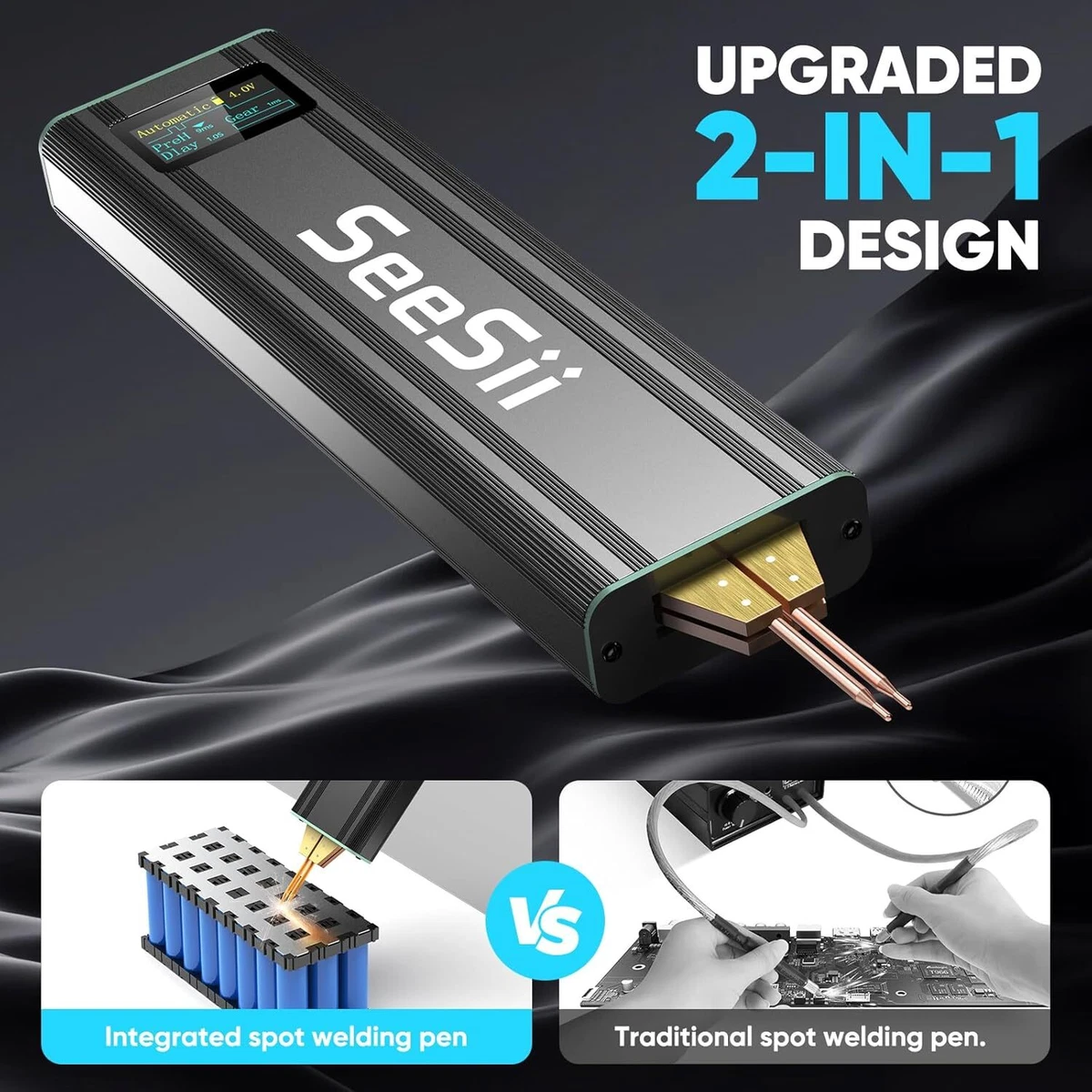 SeeSii Battery Spot Welder 80 Gears 5000mAh Spot Welding Machine