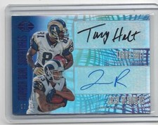 TORRY HOLT JOSH REYNOLDS 2017 PANINI ILLUSIONS BLUE RAMS DUAL AUTO RC #D 7/15