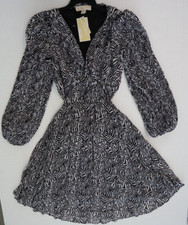 MICHAEL Michael Kors MR381F17N8 Women's Sz XS Zebra Print Cutout Dress $275