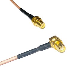 RG316 RP-SMA FEMALE to SMA FEMALE ANGLE RF Cable Rapid-SHIP LOT