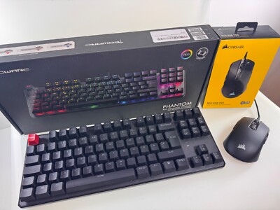 Tecware Phantom RGB Keyboard + Corsair M55 RGB Pro Mouse Bundle Top Zustand