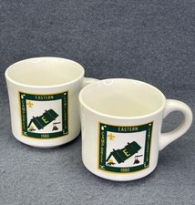 VINTAGE BOY SCOUTS Of AMERICA CUP MUG EASTERN CAMPOREE CAMPCURRIER 1980 SET OF 2