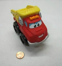 Red Tonka Hasbro Dump Truck Chuck & Friends Playskool Rolling Wheels Smiling 4"