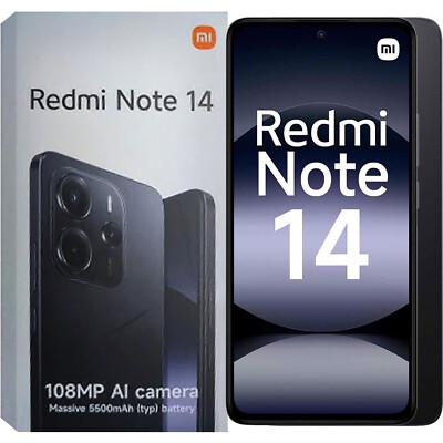 Xiaomi Redmi Note 14 4G Midnight Black 256GB + 8GB Dual-SIM Unlocked SIMFree NEU