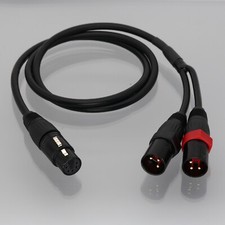 Balanced Cable XLR 5Pin 1 Female to 2 Male XLR 3Pin FIELD RECORDING MICROPHONE