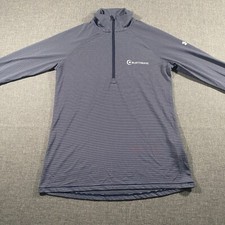 Under Armour Heatgear Tech Stripe 1/4 Zip Pullover Womens Size Small Blue