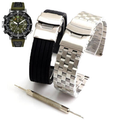 Steel & Silicone Replacement Watch Band Citizen Promaster Altichron BN5050-09X
