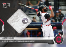 AMED ROSARIO GAME USED BASE RELIC AUTO TOPPS NOW CARD 692A LITTLE LEAGUE CLASSIC