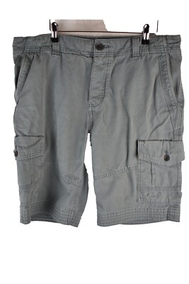 Next Herren schwere Baumwolle Chino Cargo Shorts Gr. 38 grau Urlaub