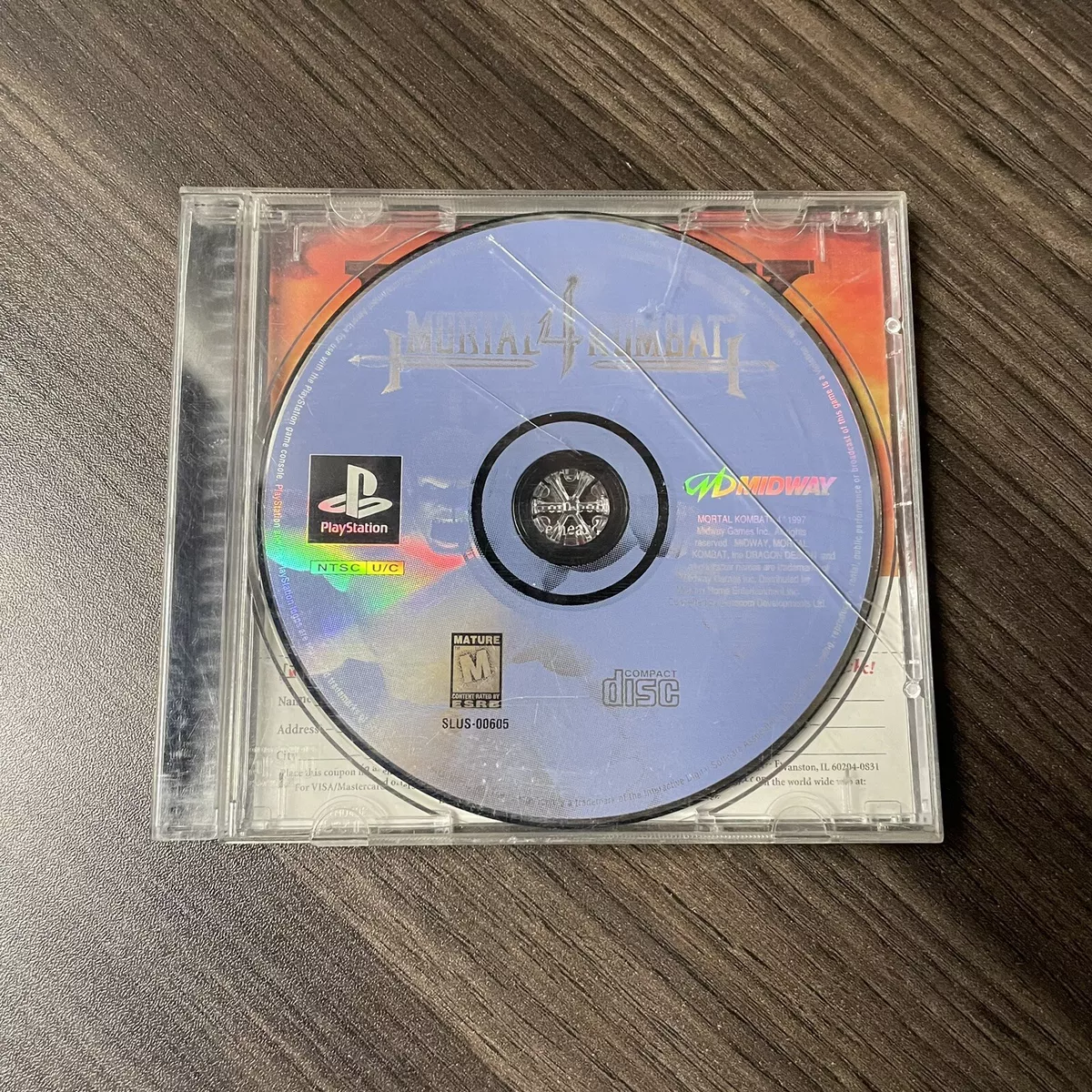 Mortal Kombat 4 Playstation 1 PS1 Game For Sale