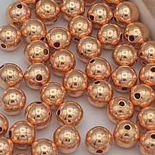 Genuine Smooth Shiny Pure Solid Copper Round Beads Spacer Ball Jewelry with C...