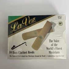 NEW RICO LA VOZ ALTO BASS CLARINET REEDS (10 REEDS) MEDIUM SOFT SEALED BOX