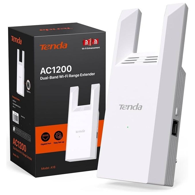 Amplificatore WiFi Tenda A18 Pro AC1200: Estensione Segnale Dual Band