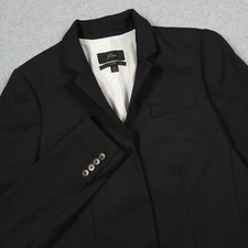 J Crew Blazer Women 4 Tall Black Regent Wool Suit Jacket Office Business Casual