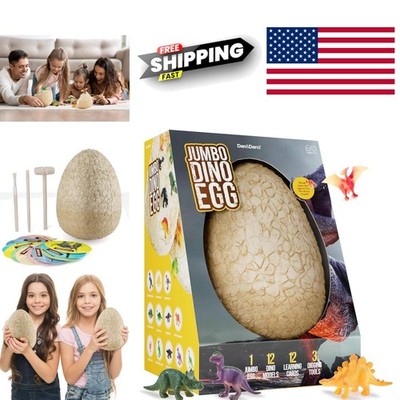 Jumbo Dino Easter Egg with 12 Unique Dinosaurs for Educational Fun