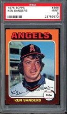 1975 Topps Baseball #366 Ken Sanders PSA 9