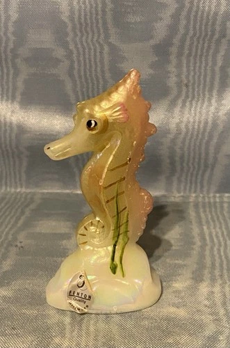 Vintage Rare  Fenton  Hand Painted  Seahorse  Figurine        USA