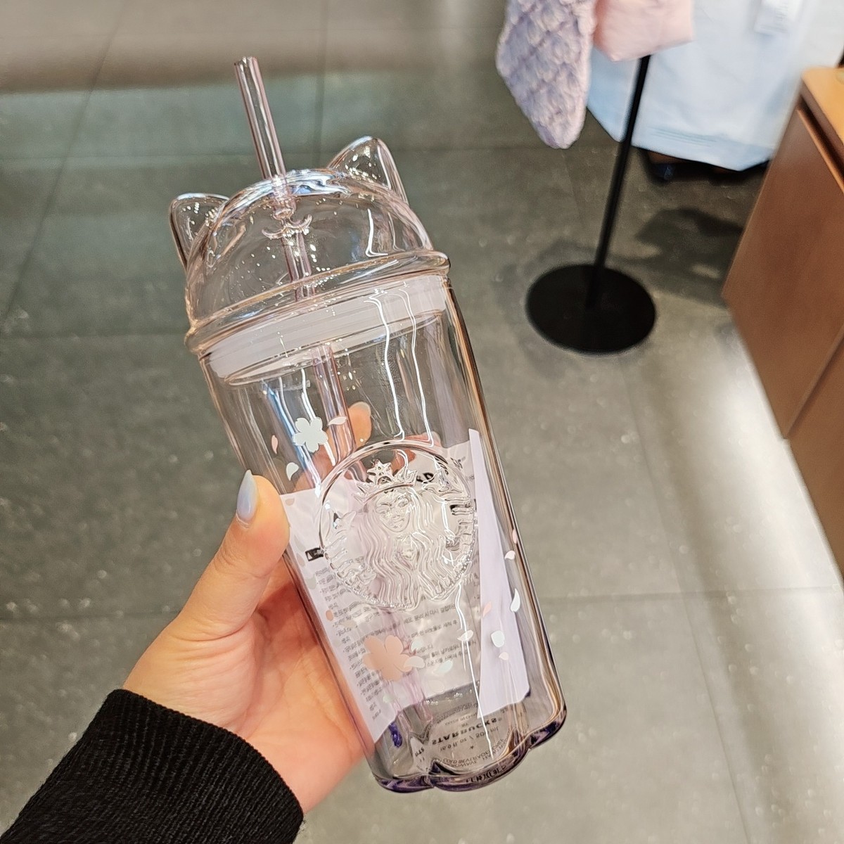Starbucks Korea 2026 Cherry Blossom MD Blooming Cat Glass Coldcup
