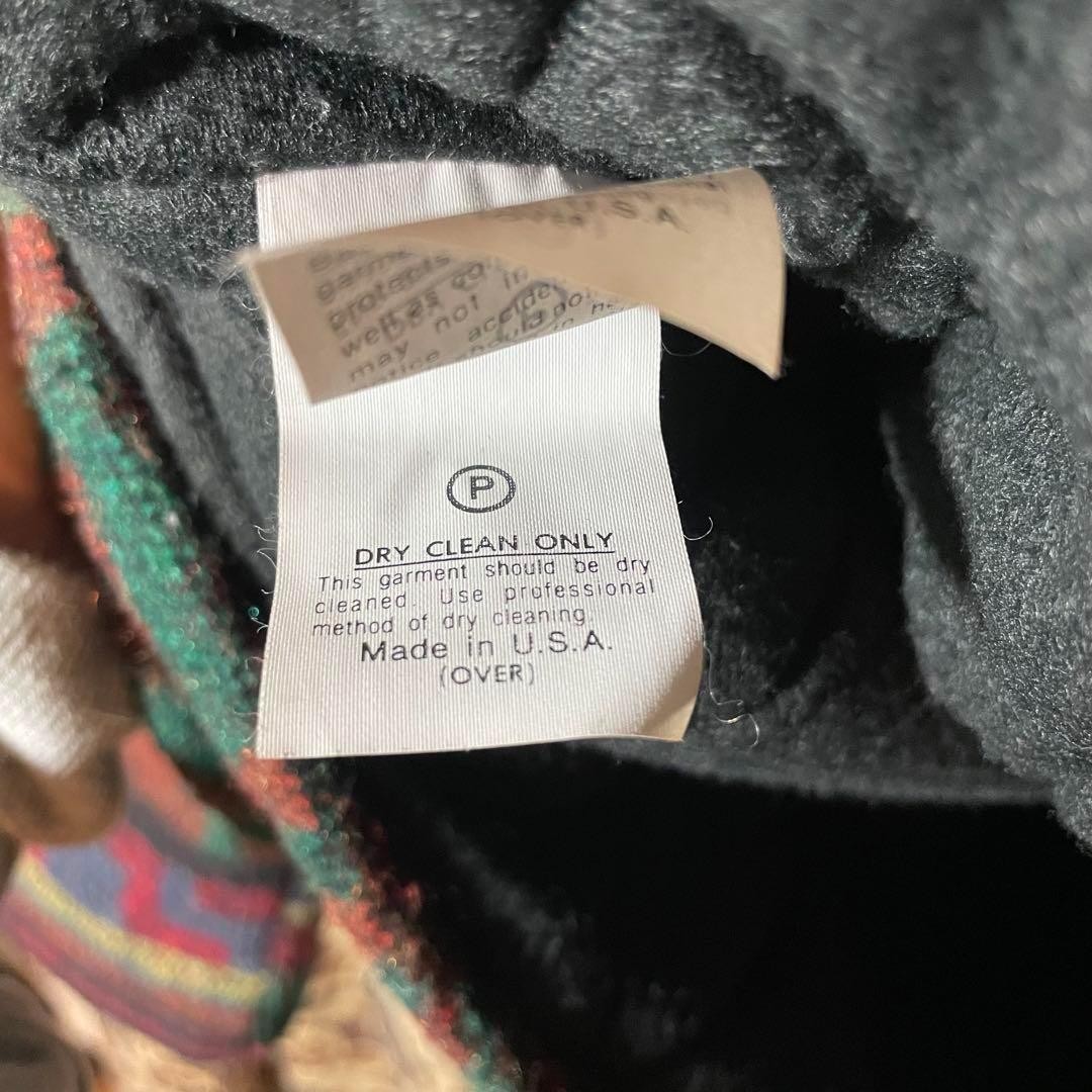 USA Made Duffel Coat Native Pattern Jacket Old Cl… - image 6