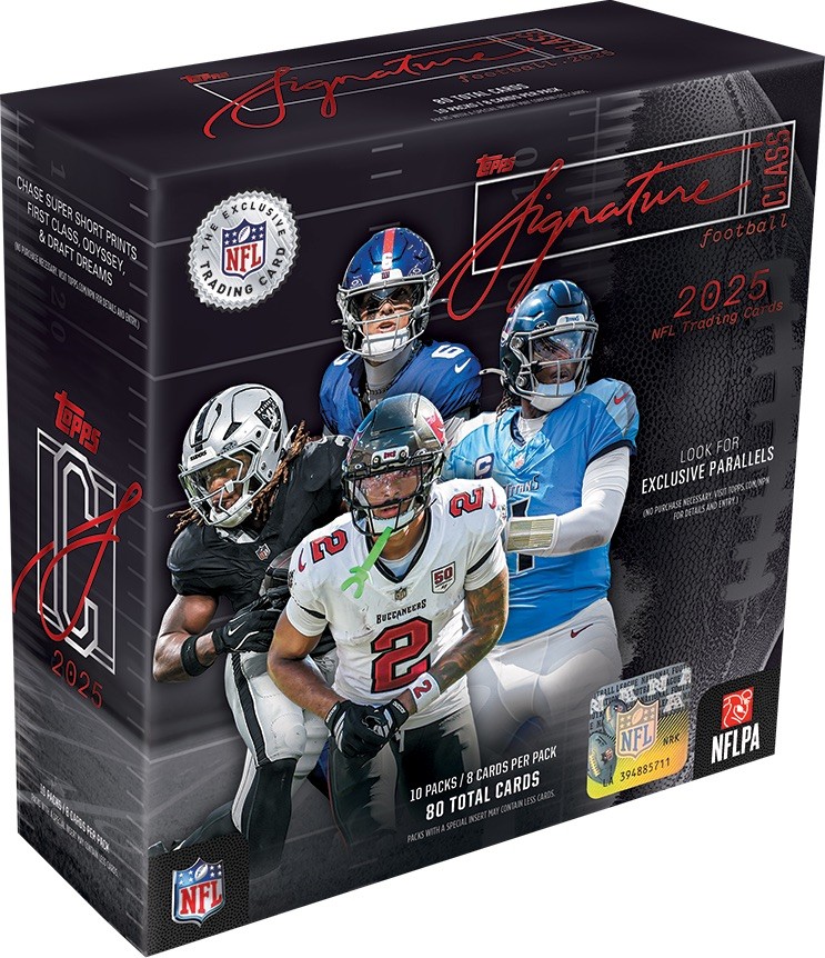 2025 TOPPS SIGNATURE CLASS FOOTBALL MEGA BOX (80 Cards) NFL  NEW RELEASE Chase