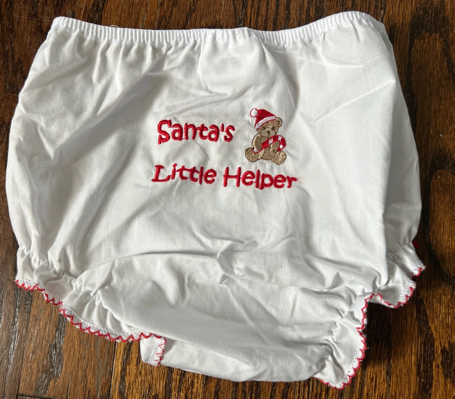 Vtg Handi Panti by Alexis Diaper Cover Embroidered XL 25-32LB Santa Bear USA